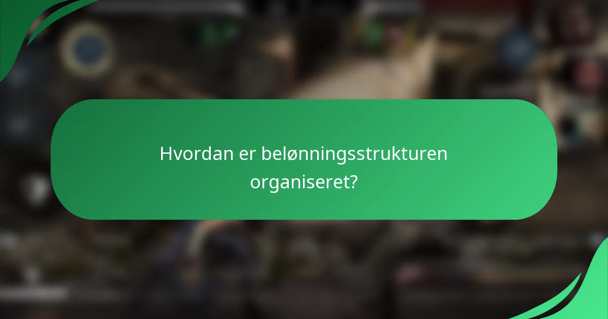 Hvordan er belønningsstrukturen organiseret?
